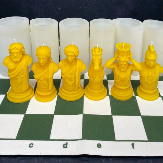 Silicone mold for mythological chess piece