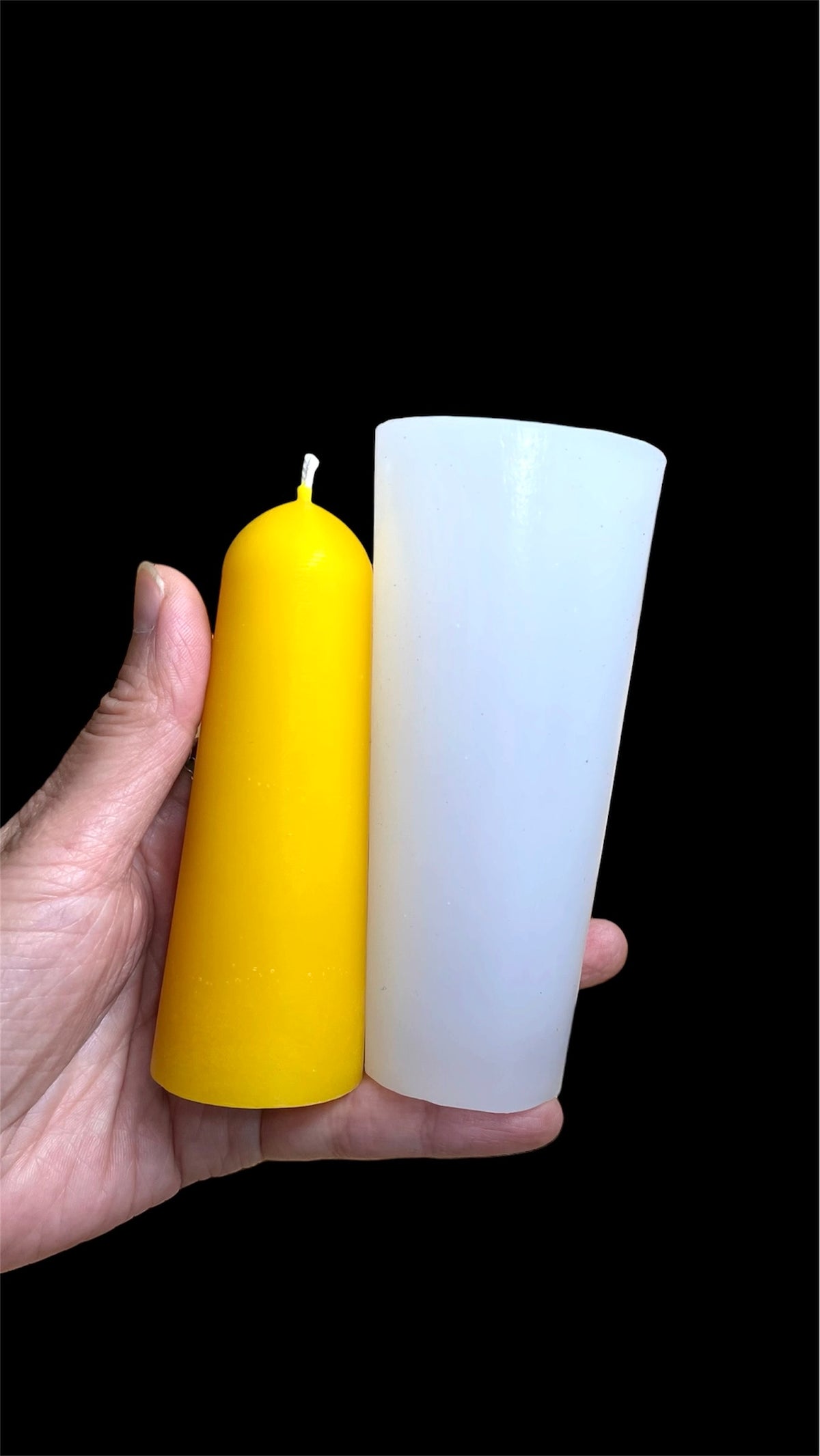 silicone stubby taper candle mold 4” 5” 8”