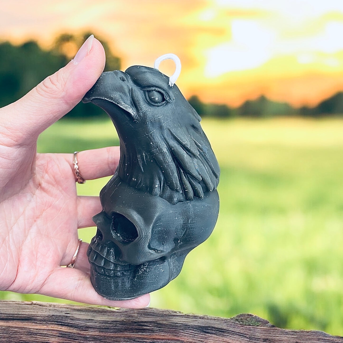 3D silicone mold - Eagle head on skull 4.5”