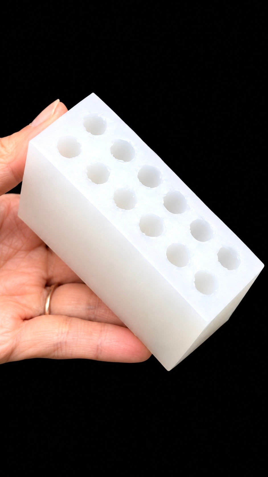 Silicone mini meditation taper candle mold - 0.25” x 1.5” - birthday candle mold - mini crayon mold