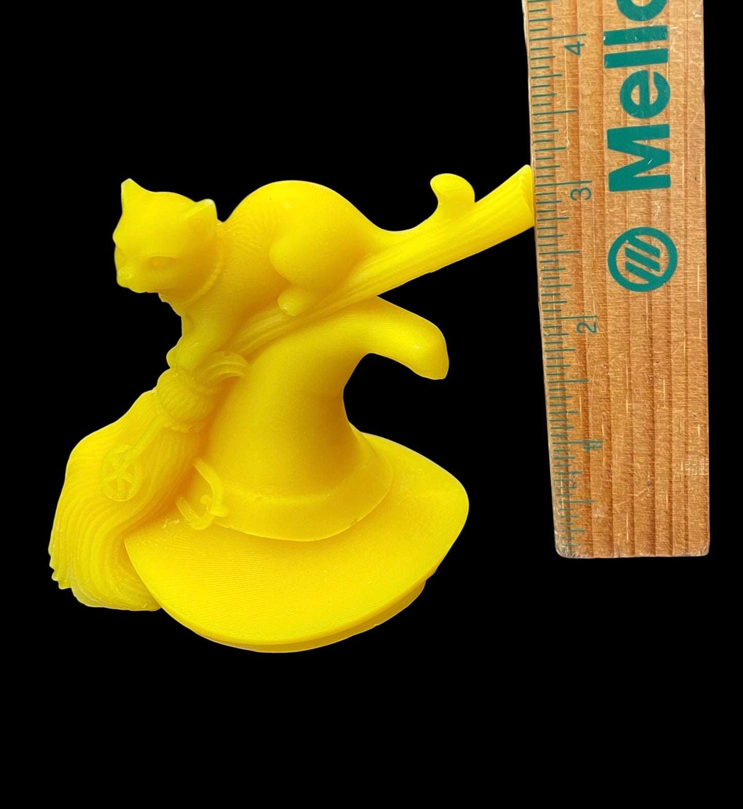 Witchcraft candle mold - witch’s hat broom cat - Halloween candle mold