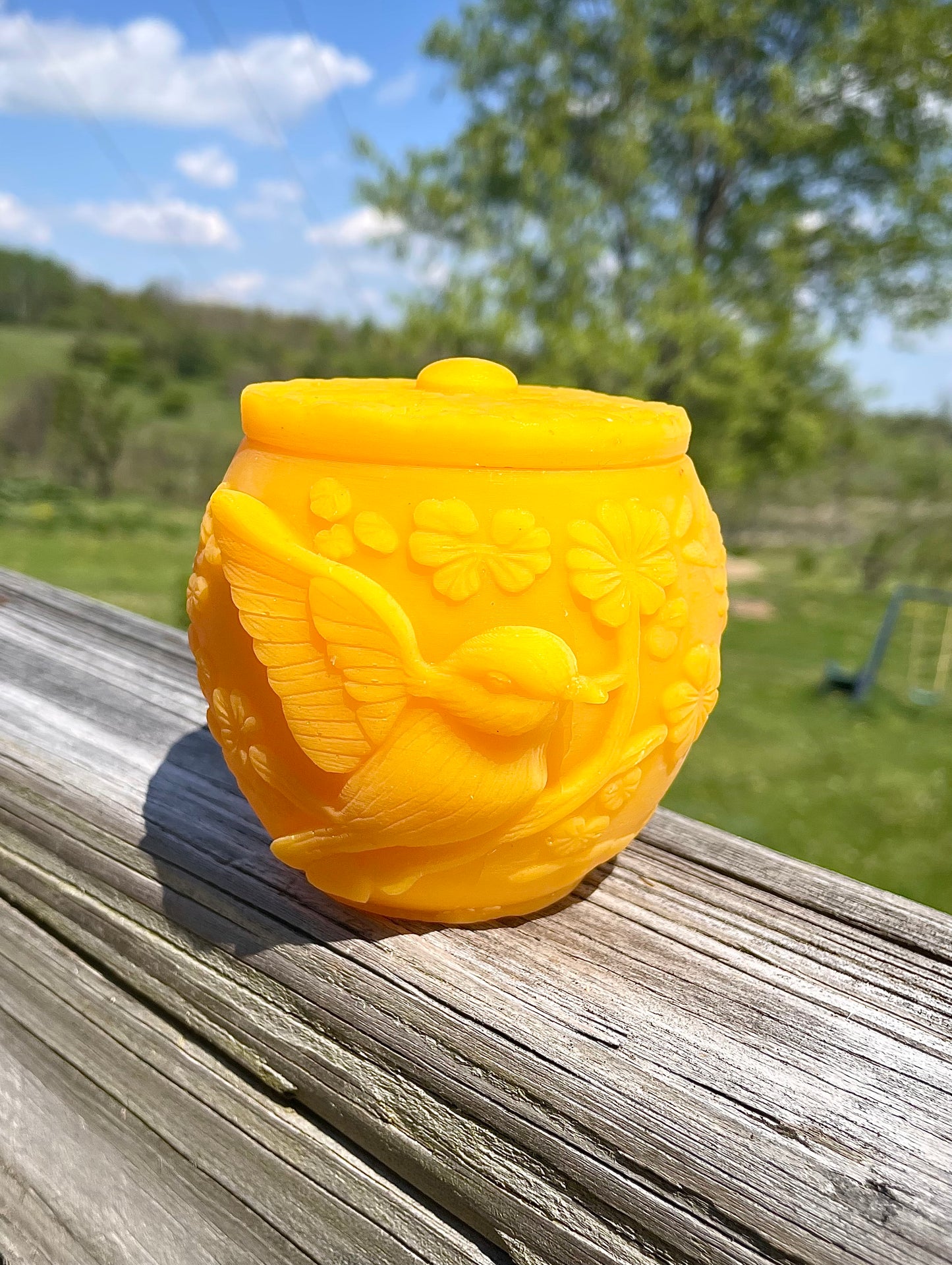 Silicone container molds - blue bird with flower