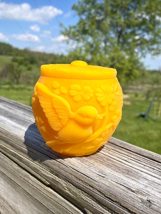 Silicone container molds - blue bird with flower