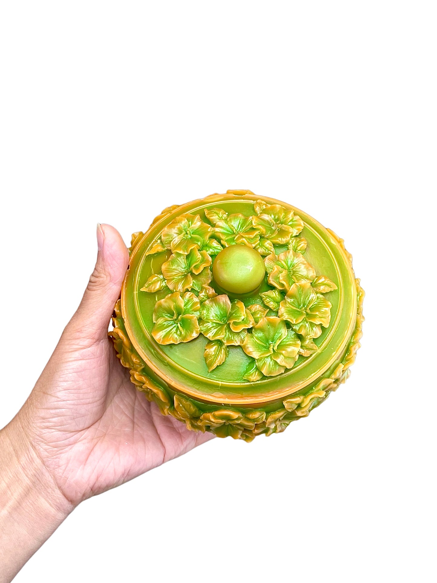 Silicone lidded dish container mold - jewelry box candle candy honey jar mold