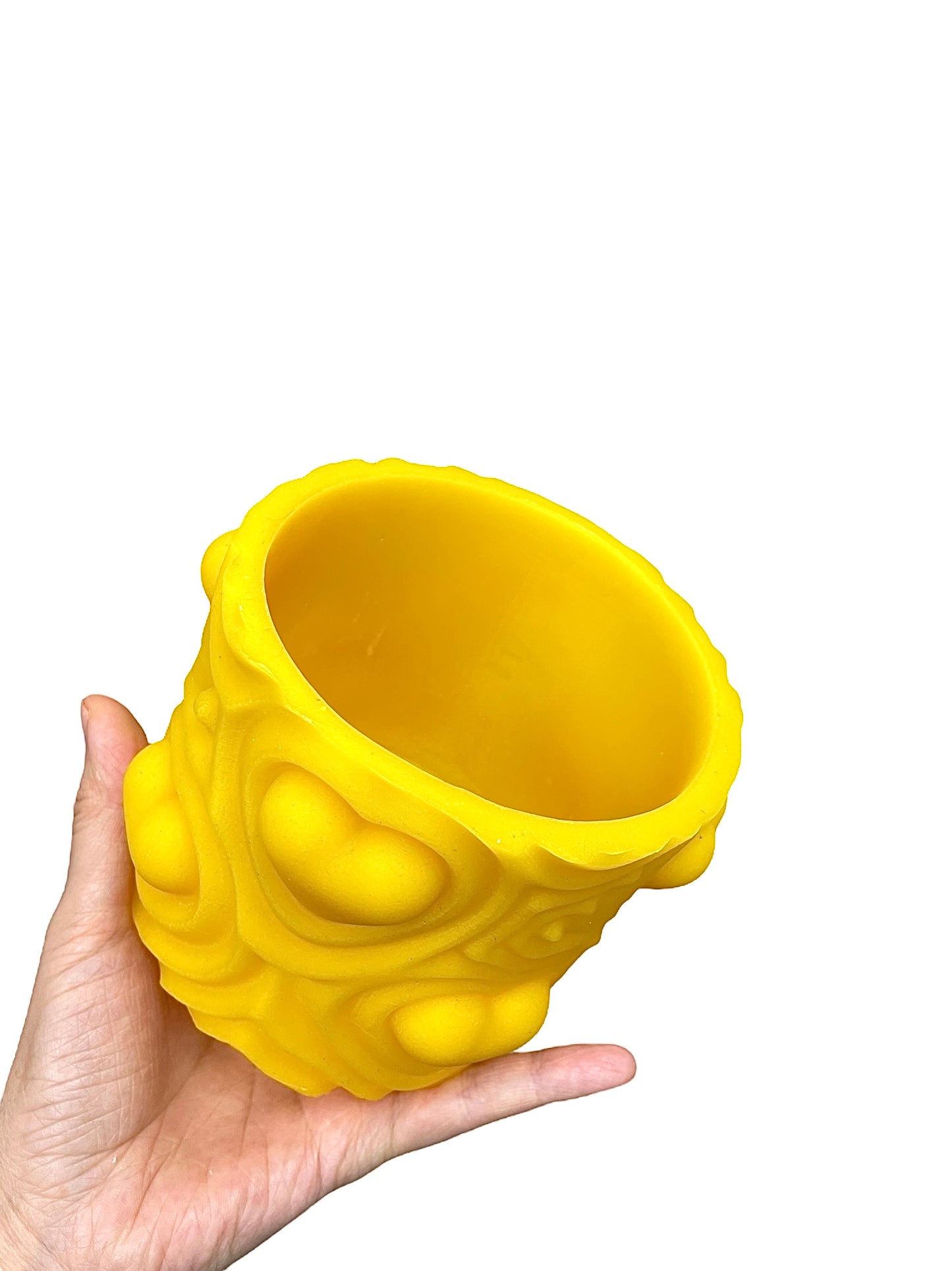 Silicone heart container / luminary / planter mold