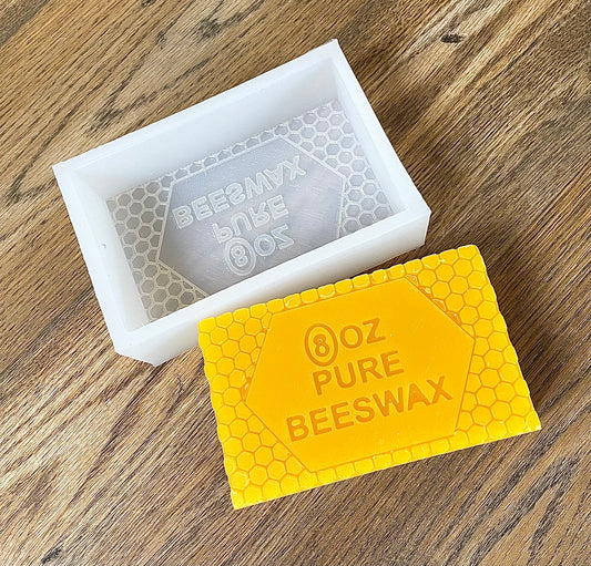 8 oz Silicone beeswax block Mold - honeycomb Tray mold - Food grade - homemade - handmade mould