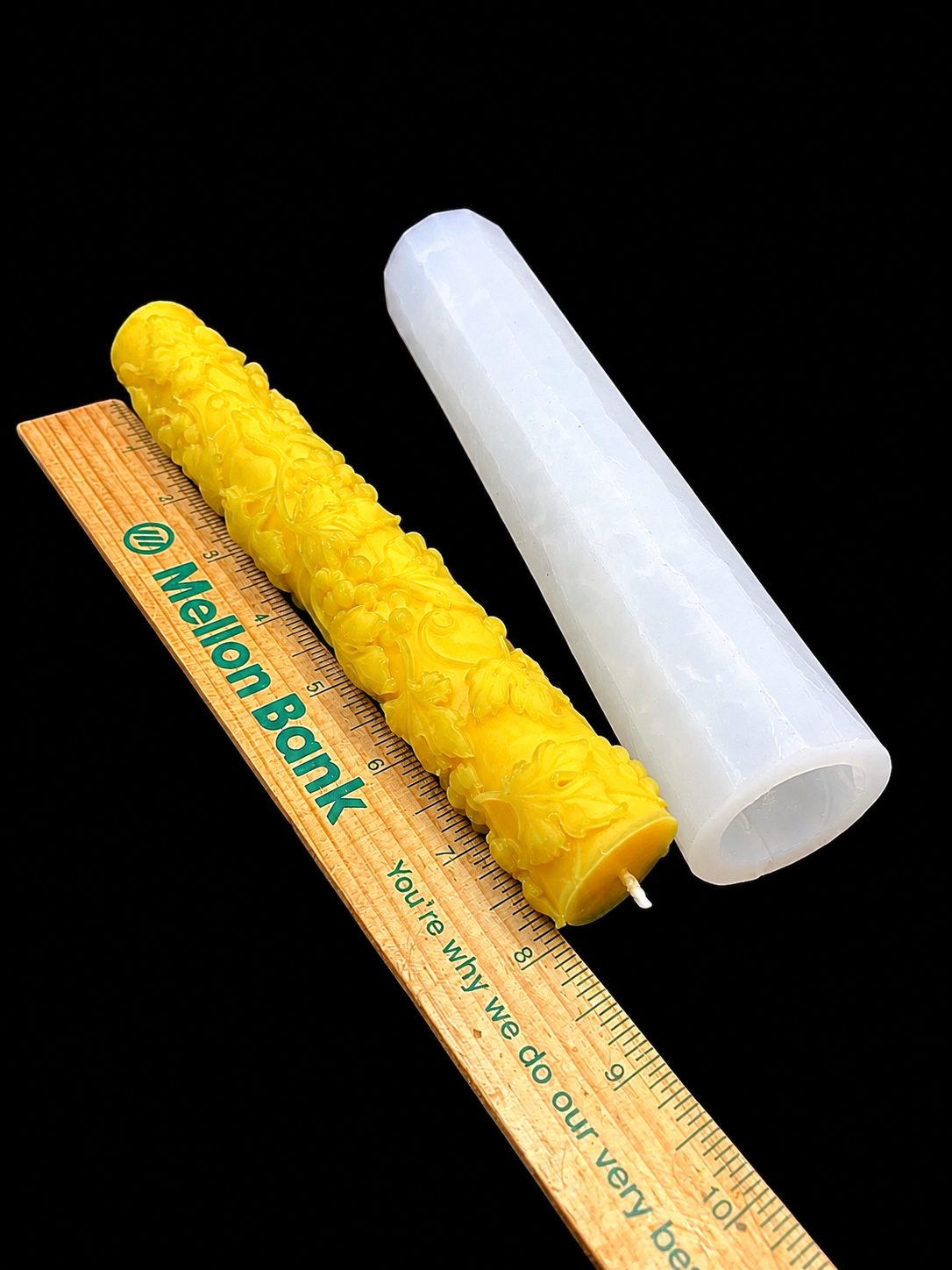 8” silicone grape vines pillar taper candle mold