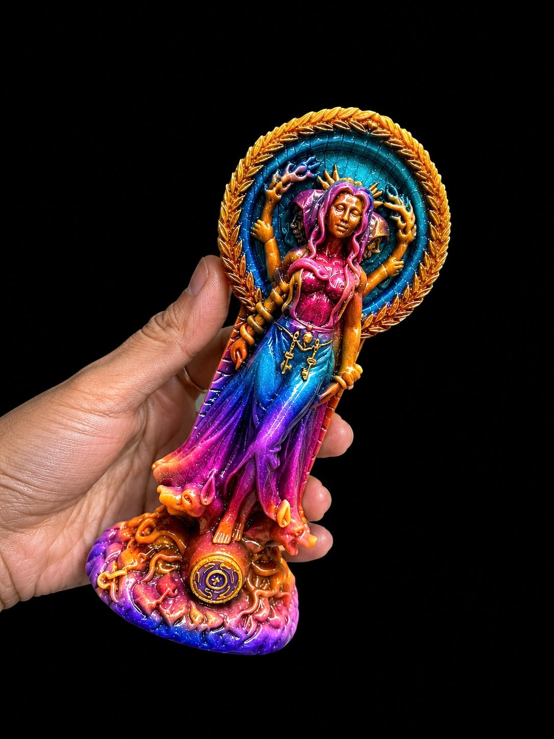 Silicone mystic oracle triple goddess mold