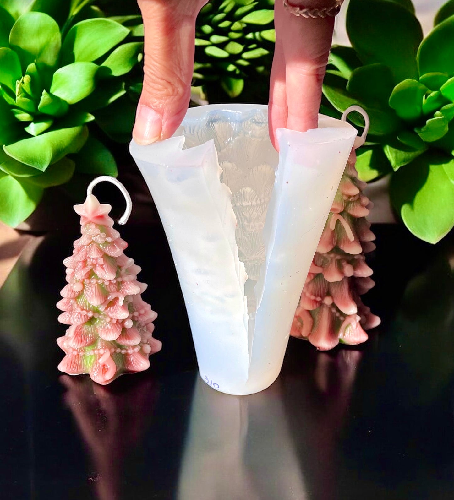 3D decorated Christmas tree mold