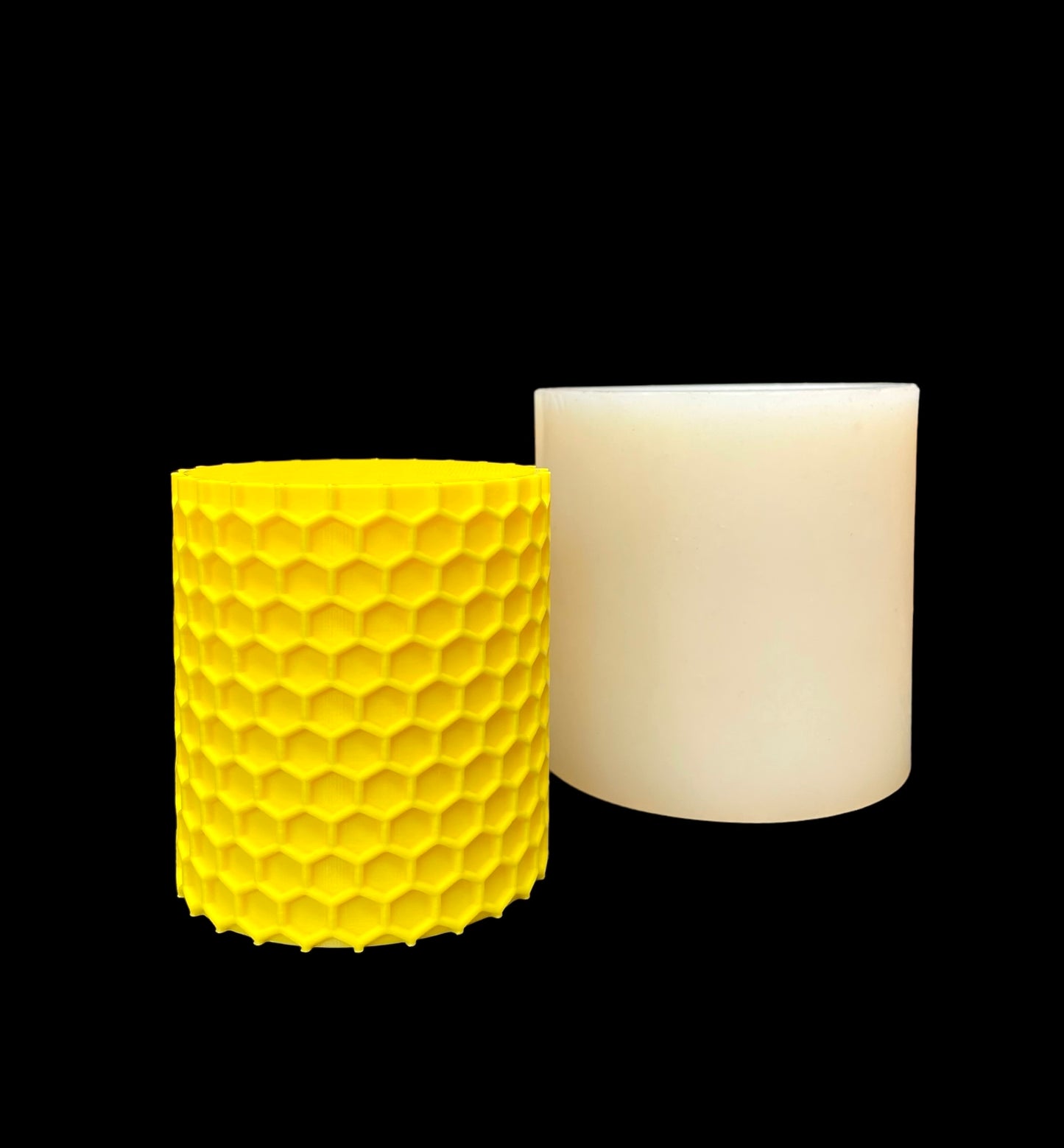 Silicone honeycomb pillar candle Mold - soap resin mold - 3'' wide