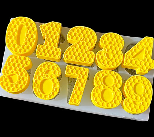 Silicone Honeycomb number mold