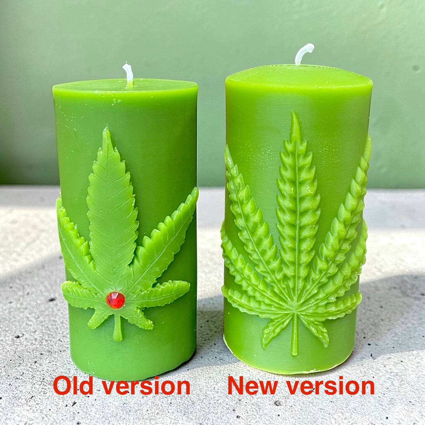4” Silicone Mold with marijuana leaf - pillar candle - pot leaf - homemade