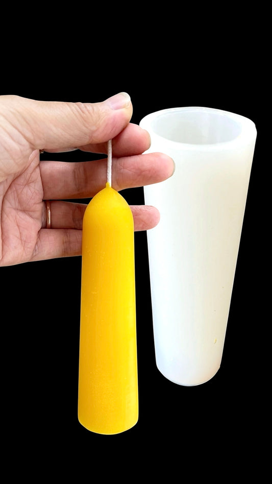 silicone stubby taper candle mold 5”