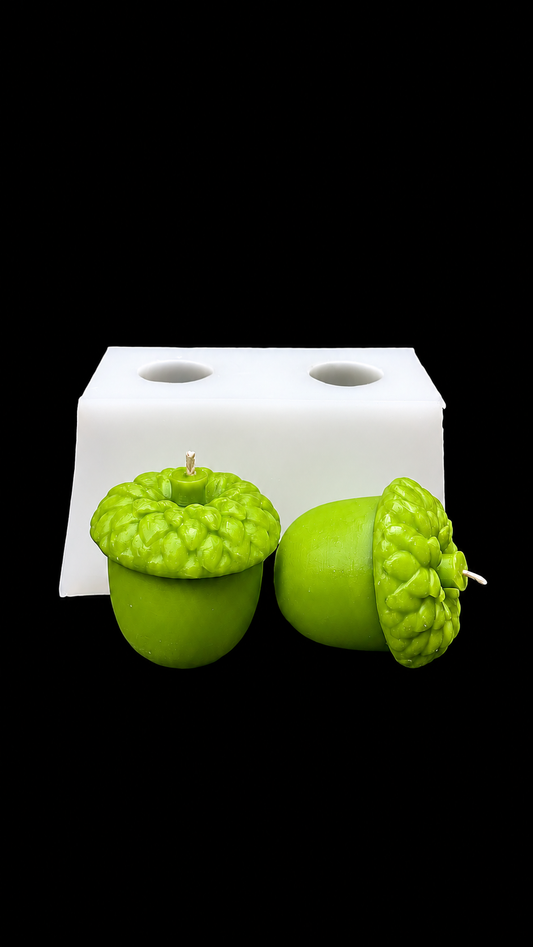 3D silicone acorn mold for candle soap resin chocolate