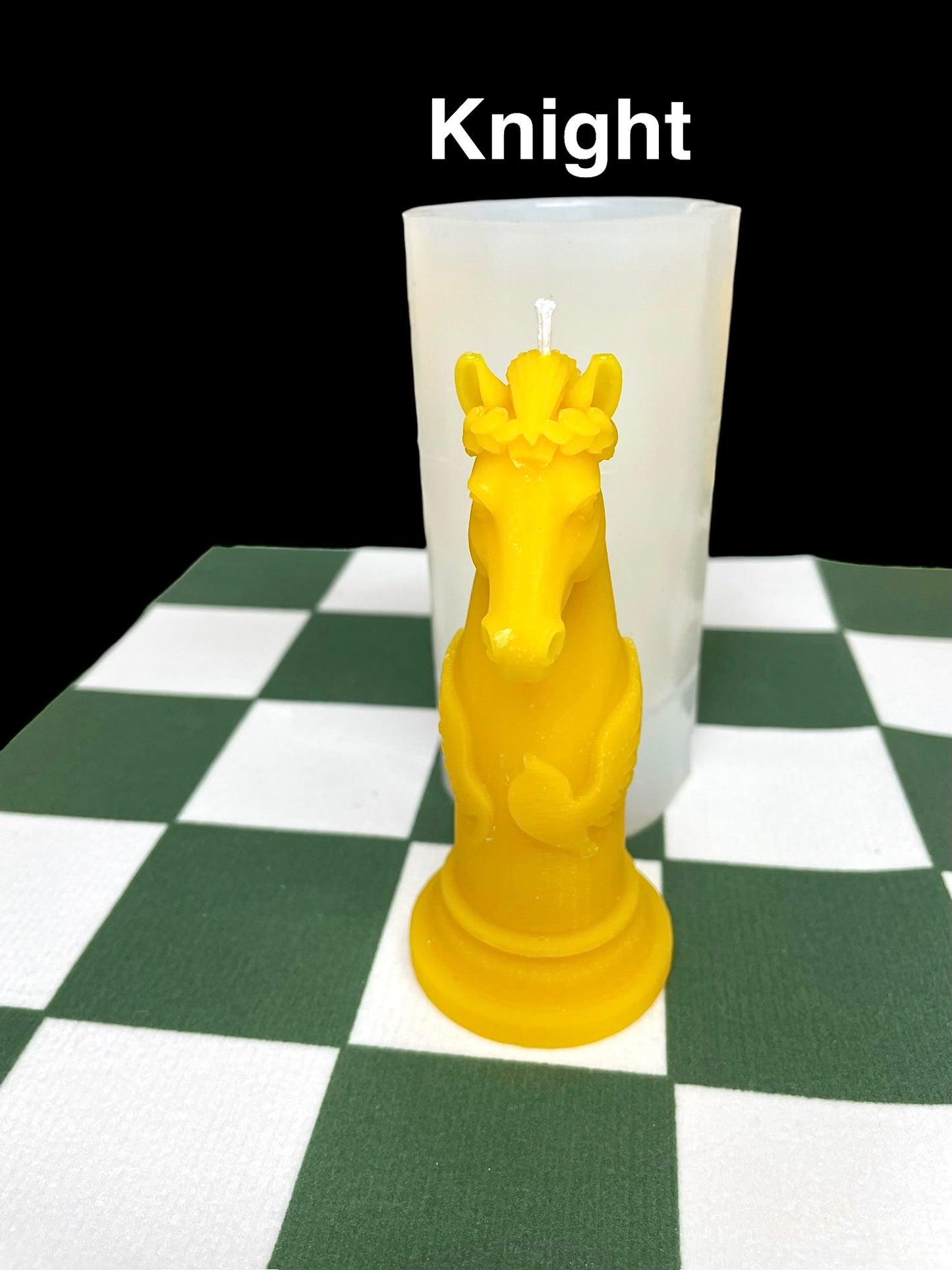 Silicone mold for mythological chess piece