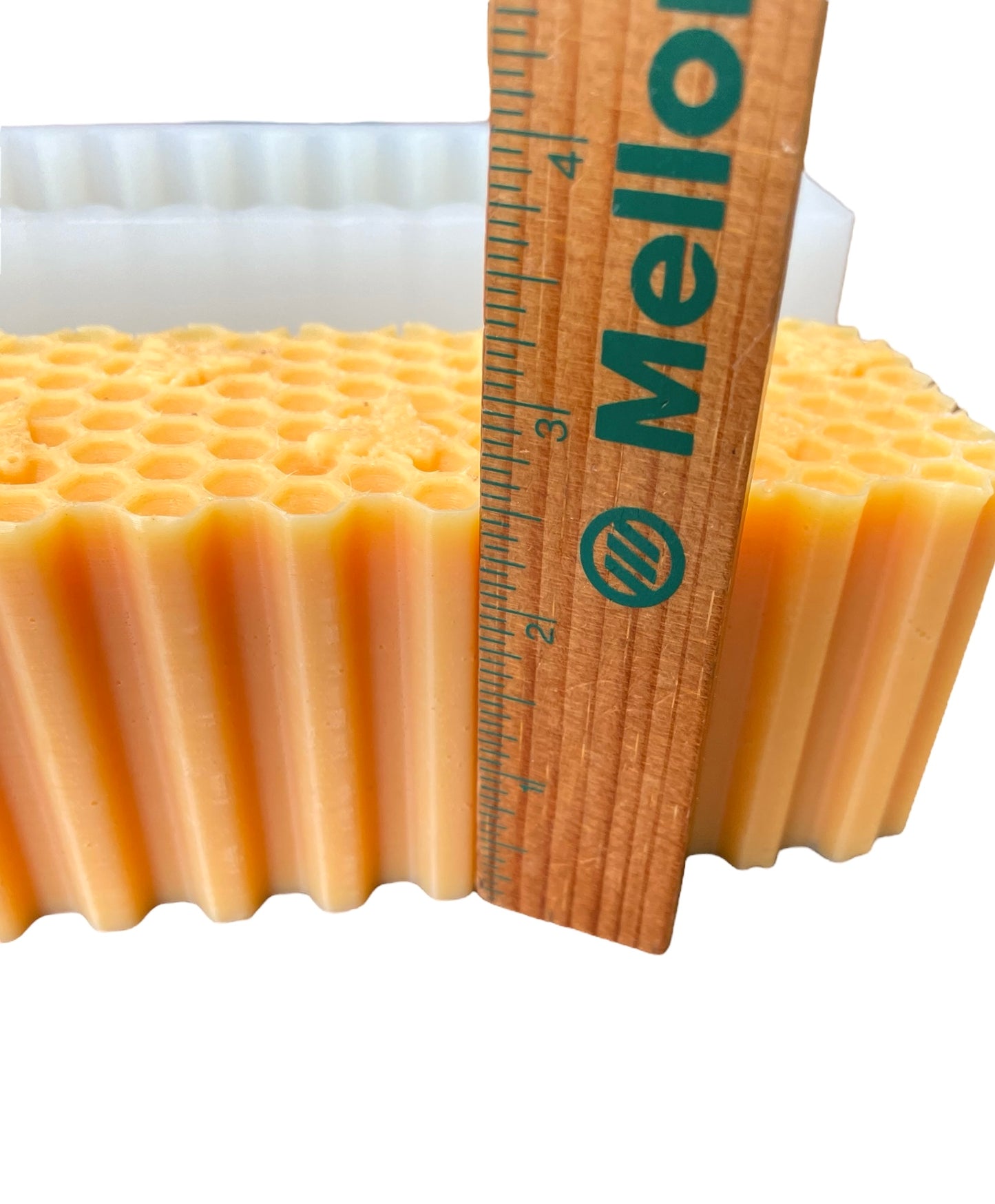 10” honeycomb honeybee soap loaf mold - beeswax block mold