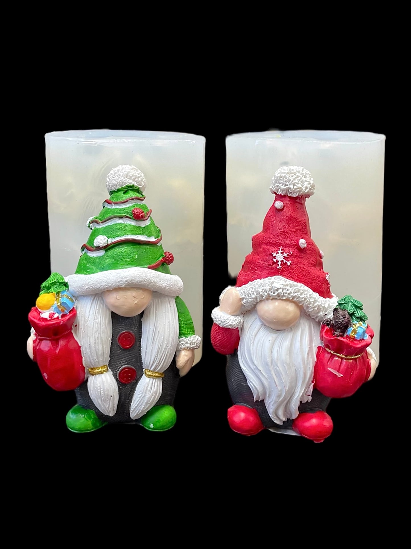 3.5” cute Christmas gnome mold for candle soap resin