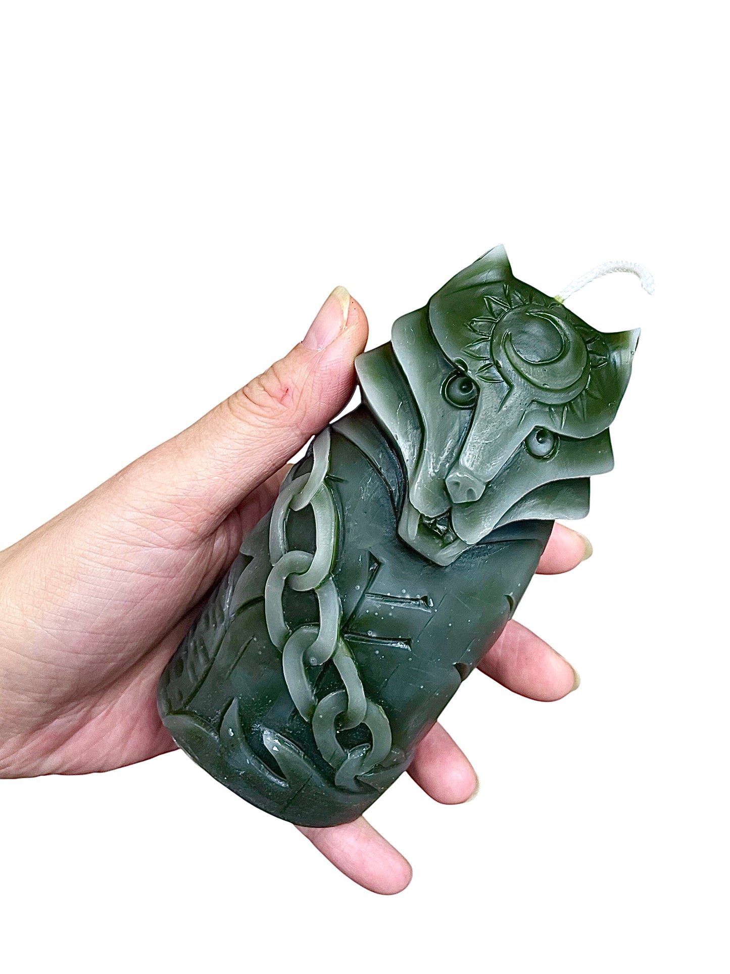 5” Silicone Fenrir wolf statue Mold - 3D wolf mold for candle soap resin