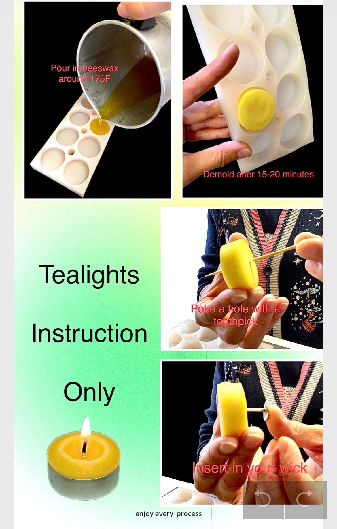 Silicone Christmas tree tealight mold