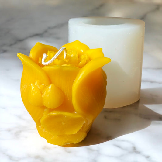 3D silicone mold - lotus flower in lotus pot