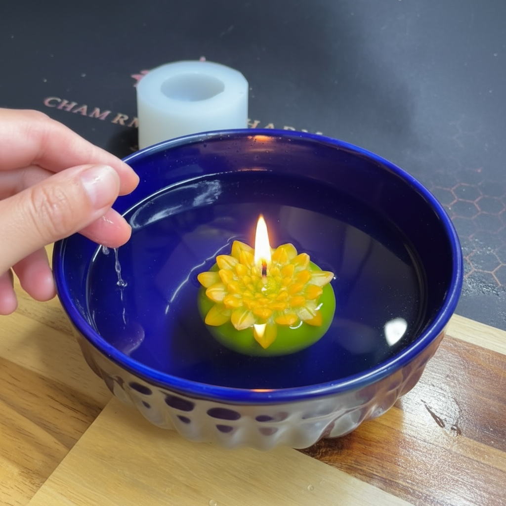 Silicone dahlia flower mold for candle soap