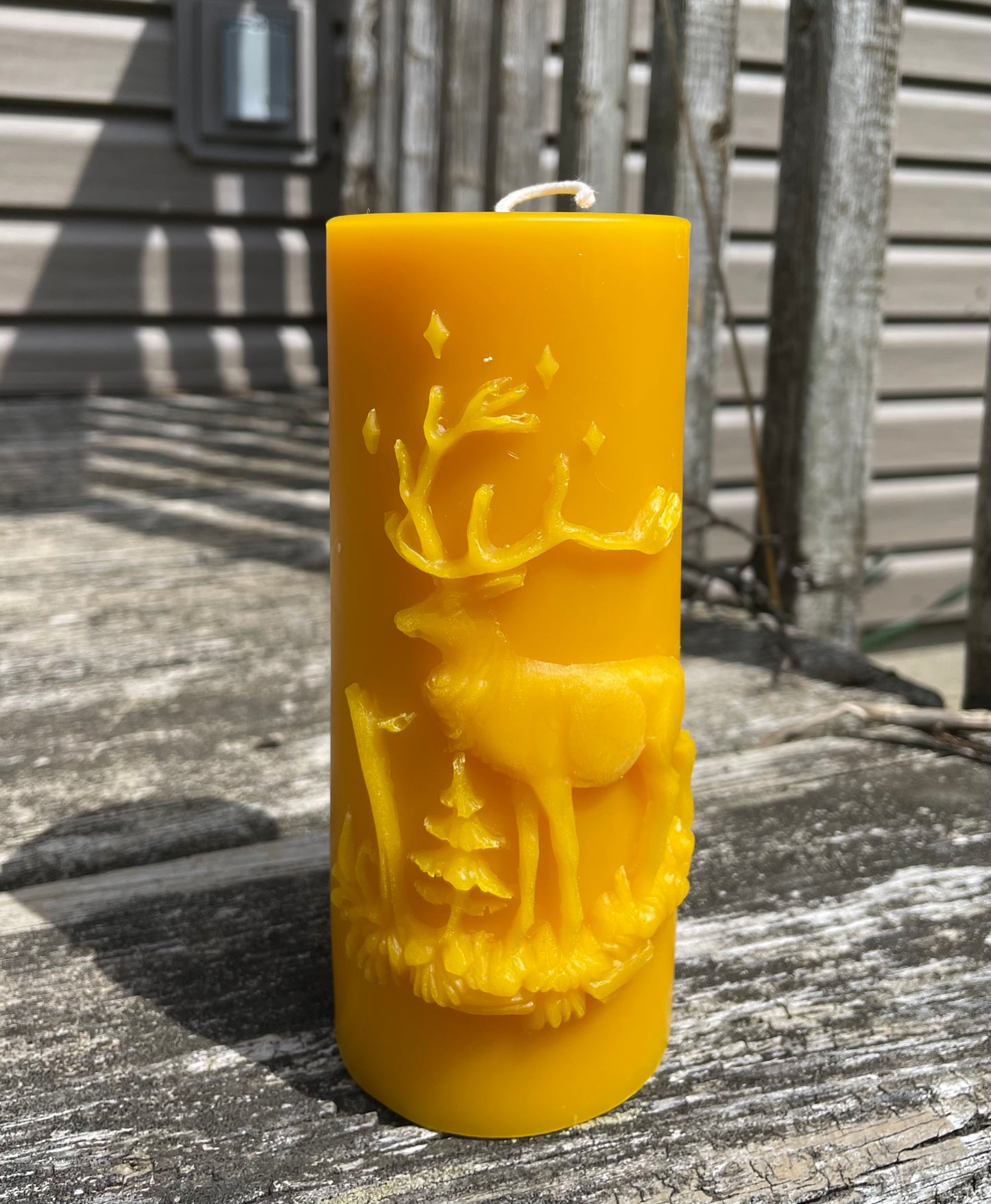 Silicone stag deer pillar candle mold 6”