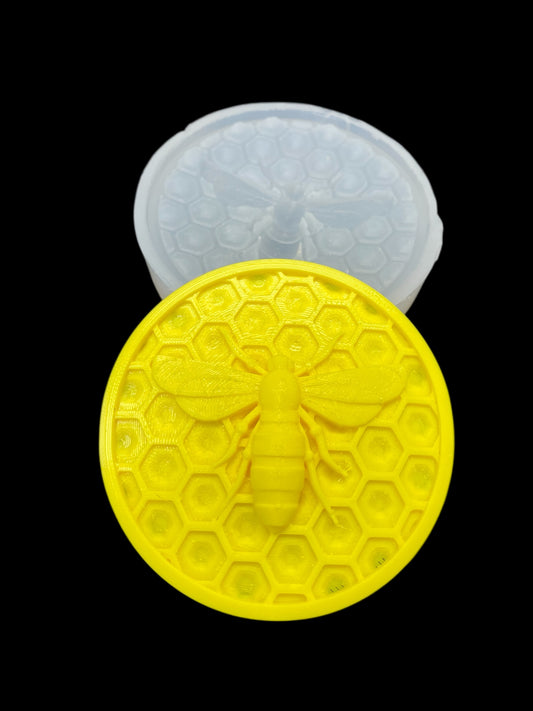 3” silicone honeybee honeycomb ornament mold