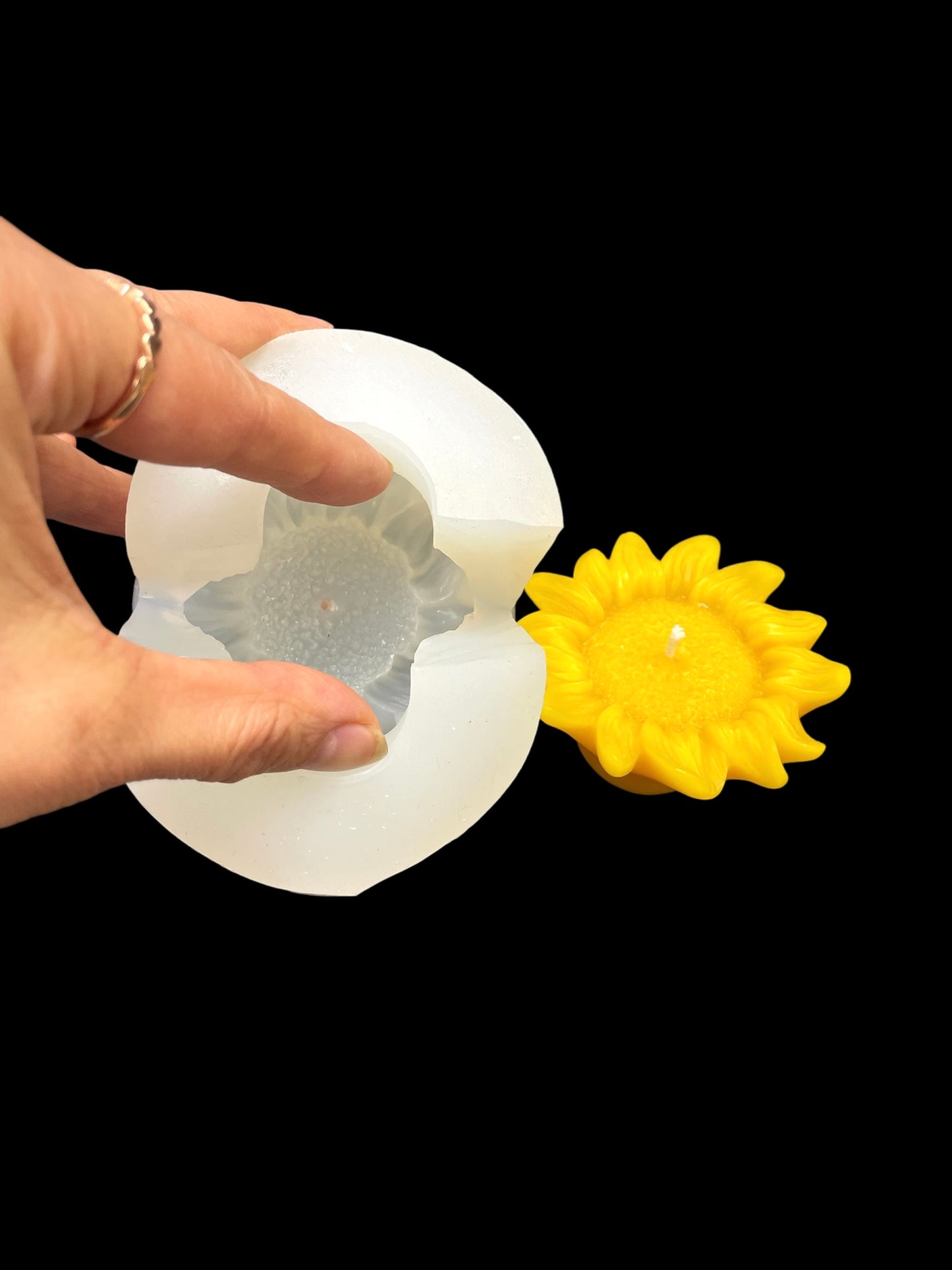 3D sunflower floating candle mold