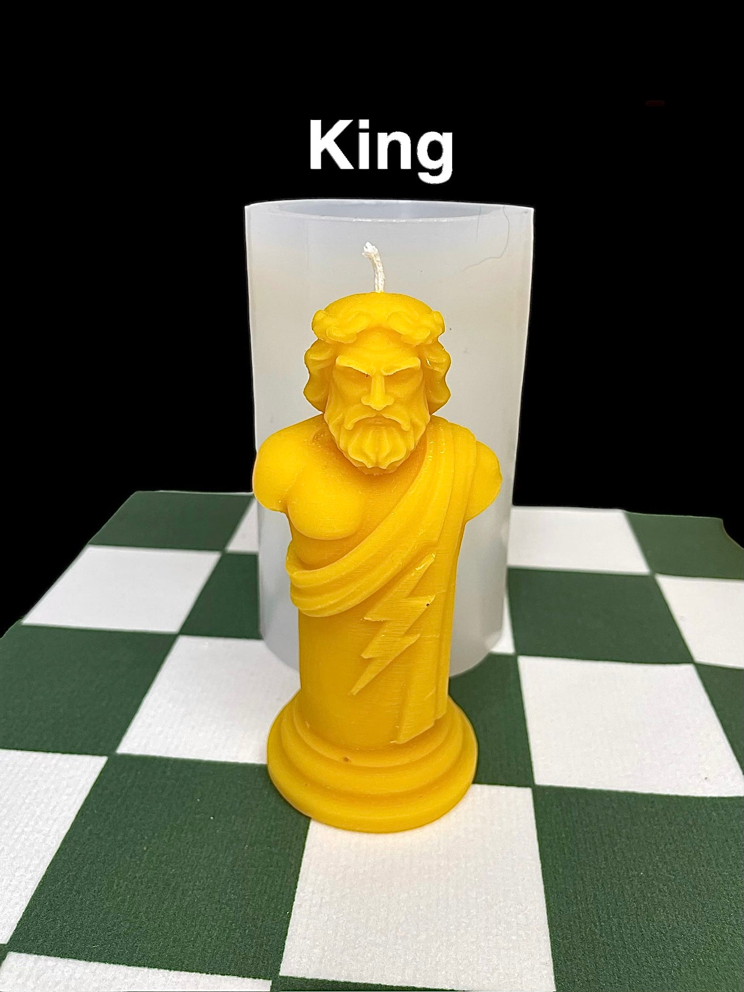 Silicone mold for mythological chess piece