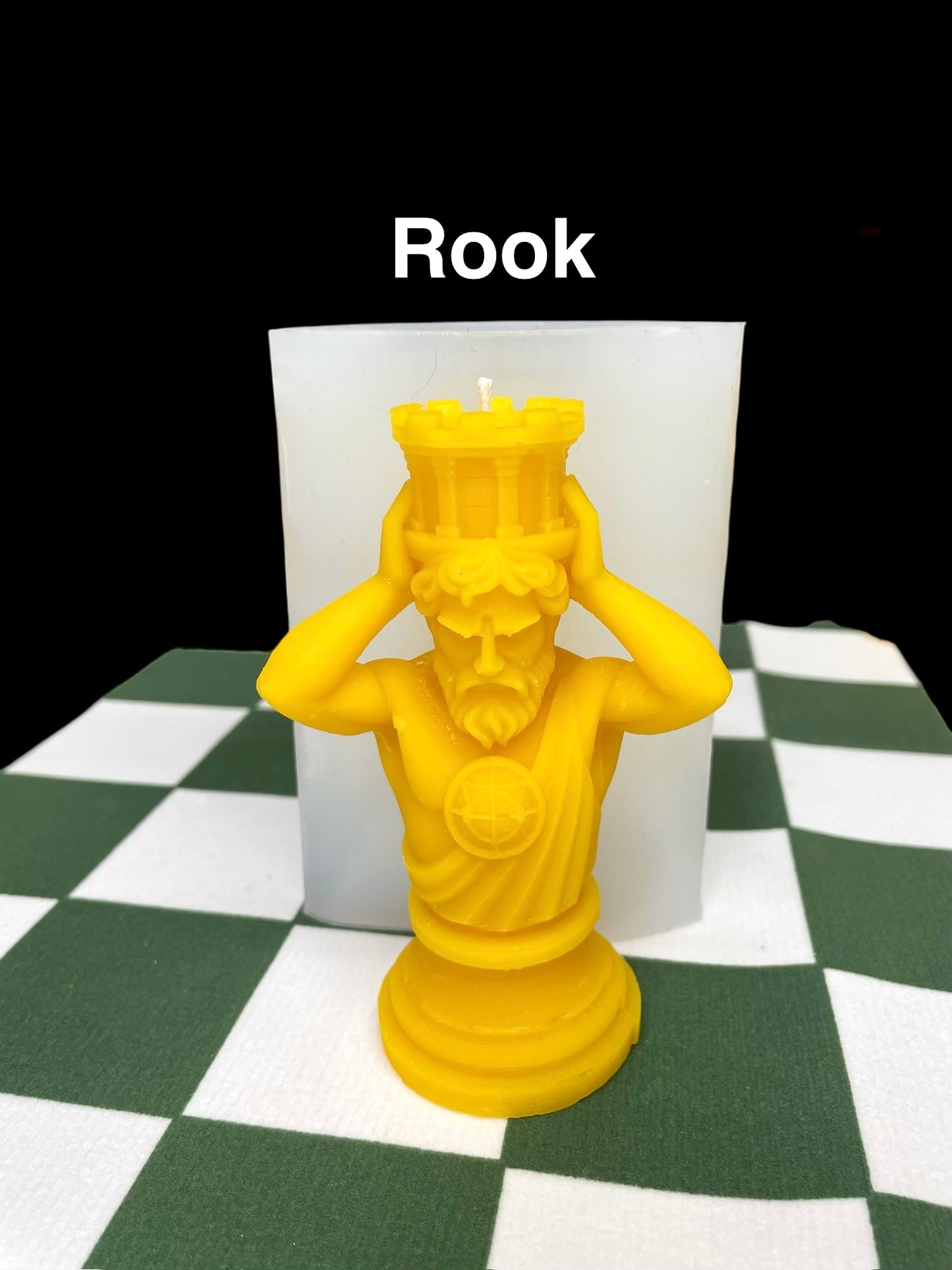 Silicone mold for mythological chess piece