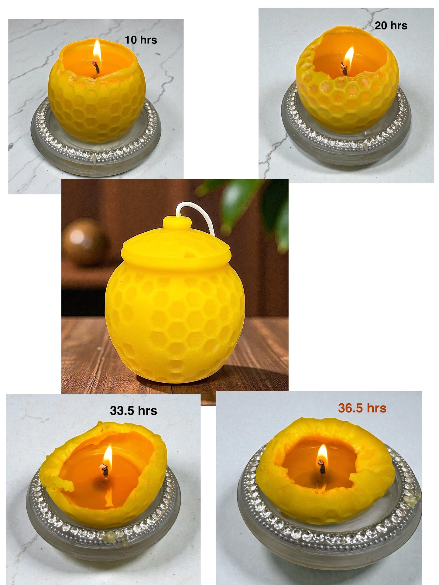 Silicone honey pot candle mold 3 1/4”