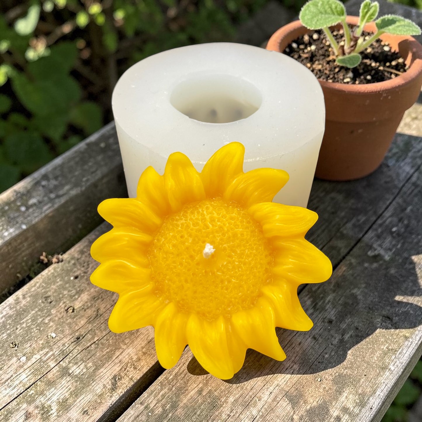 3D sunflower floating candle mold