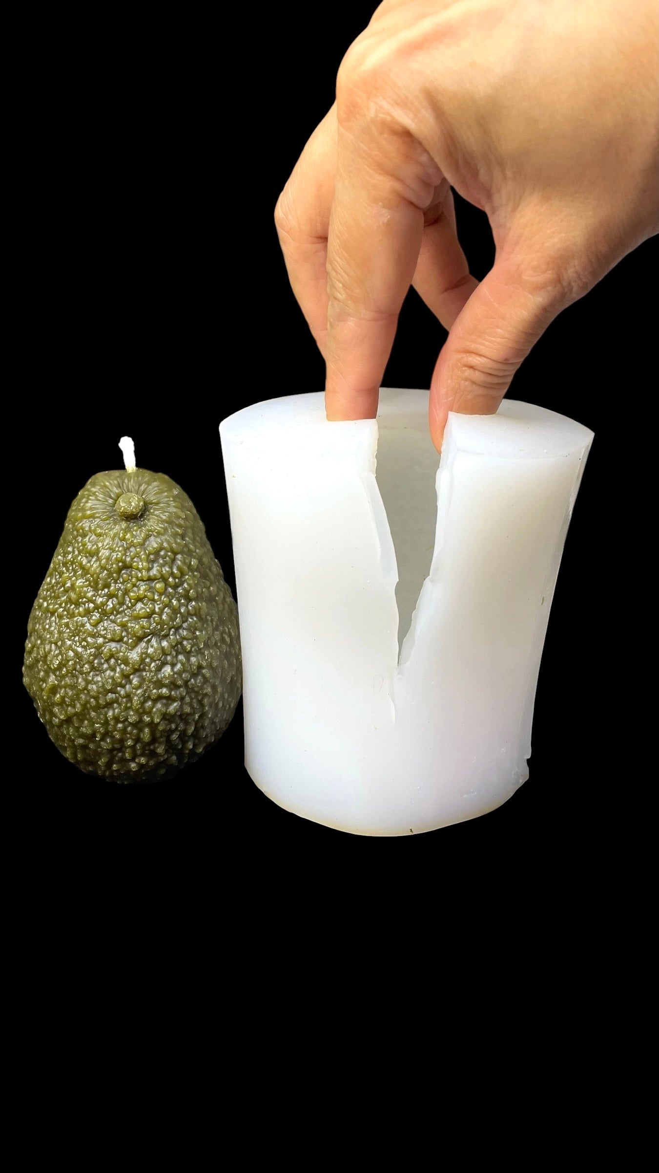 3D realistic avocado mold for candle soap resin - food grade