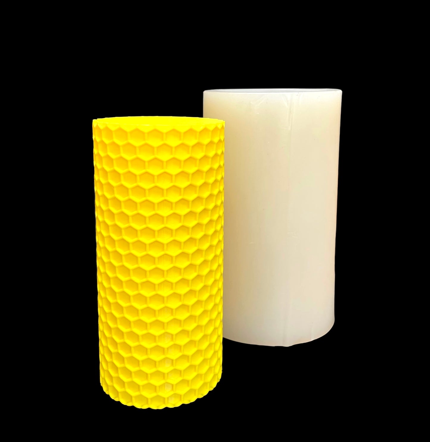 Silicone honeycomb pillar candle Mold - soap resin mold - 3'' wide