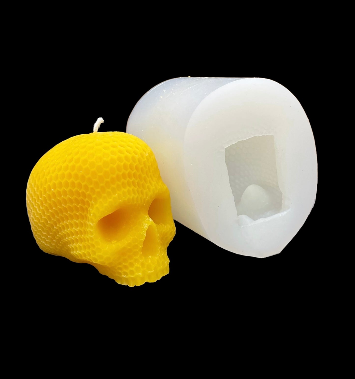 3D silicone honeycomb skull mold for candle soap resin