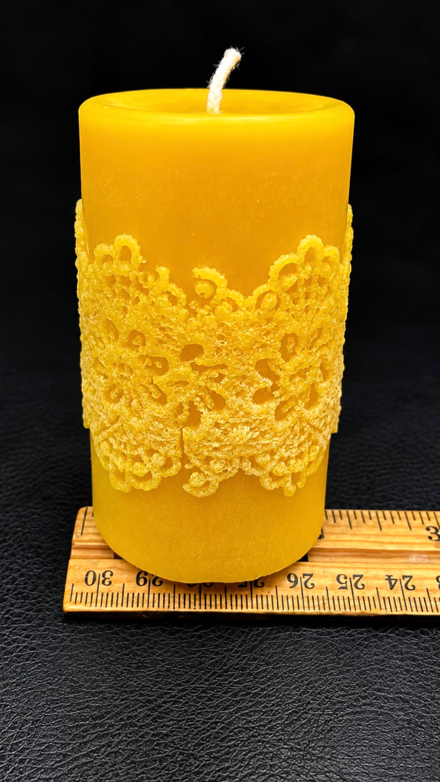 Silicone lace pillar candle mold 3 1/4” x 2”