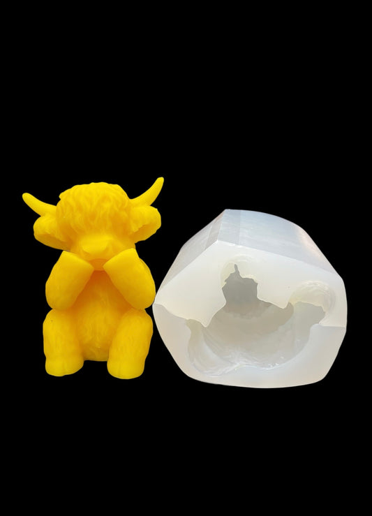 3D highland cow mold
