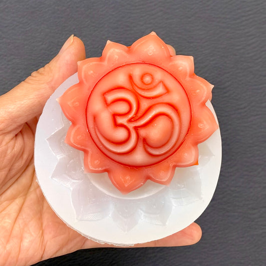 3” silicone OM symbol mold for ornament soap lotion bar chocolate