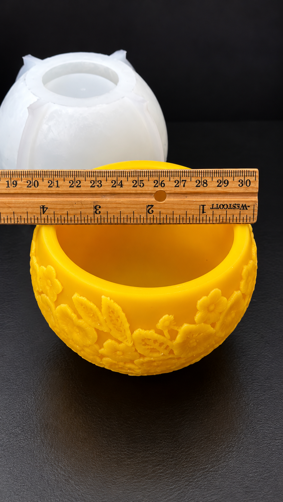 Silicone lace luminary mold - container planter mold