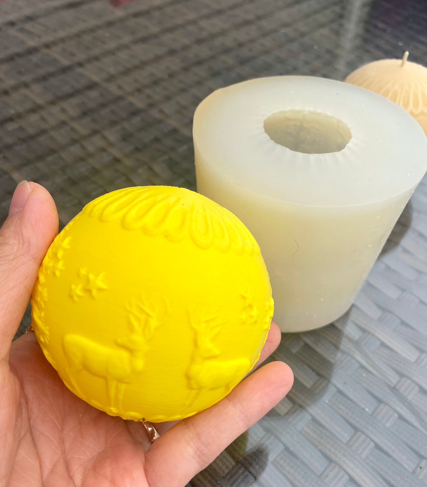 Christmas ornament ball mold 3”