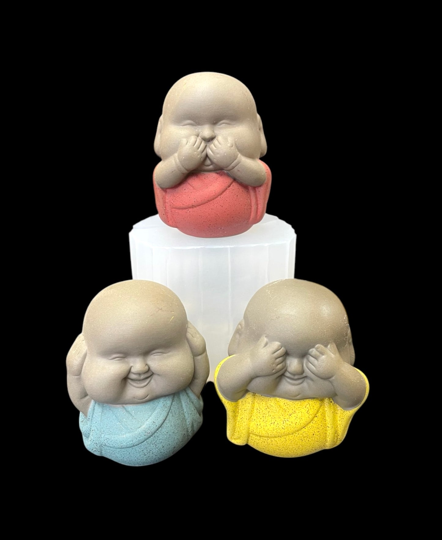 3D Silicone baby monk Mold - Buddha head - Buddha statue - candle - soap - homemade