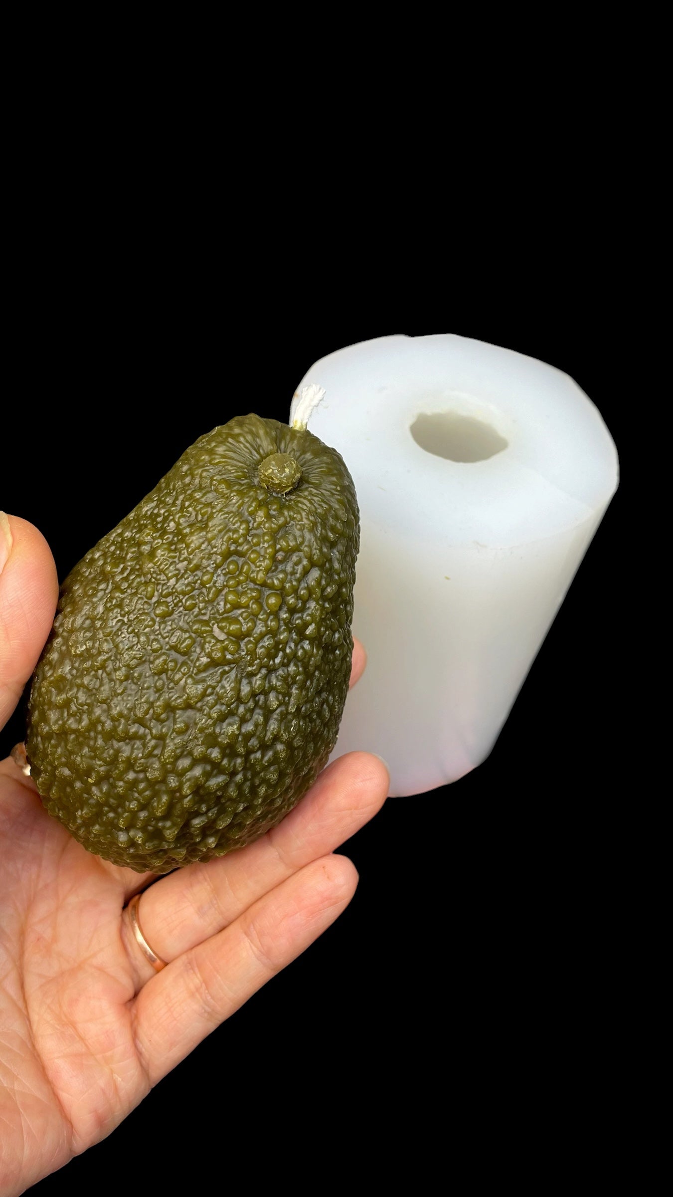 3D realistic avocado mold for candle soap resin - food grade