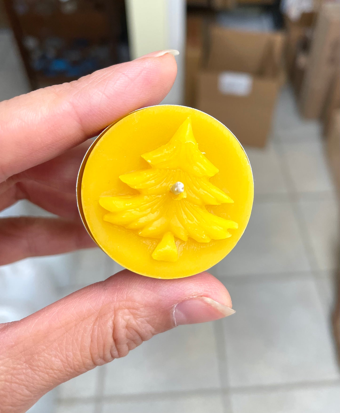 Silicone Christmas tree tealight mold