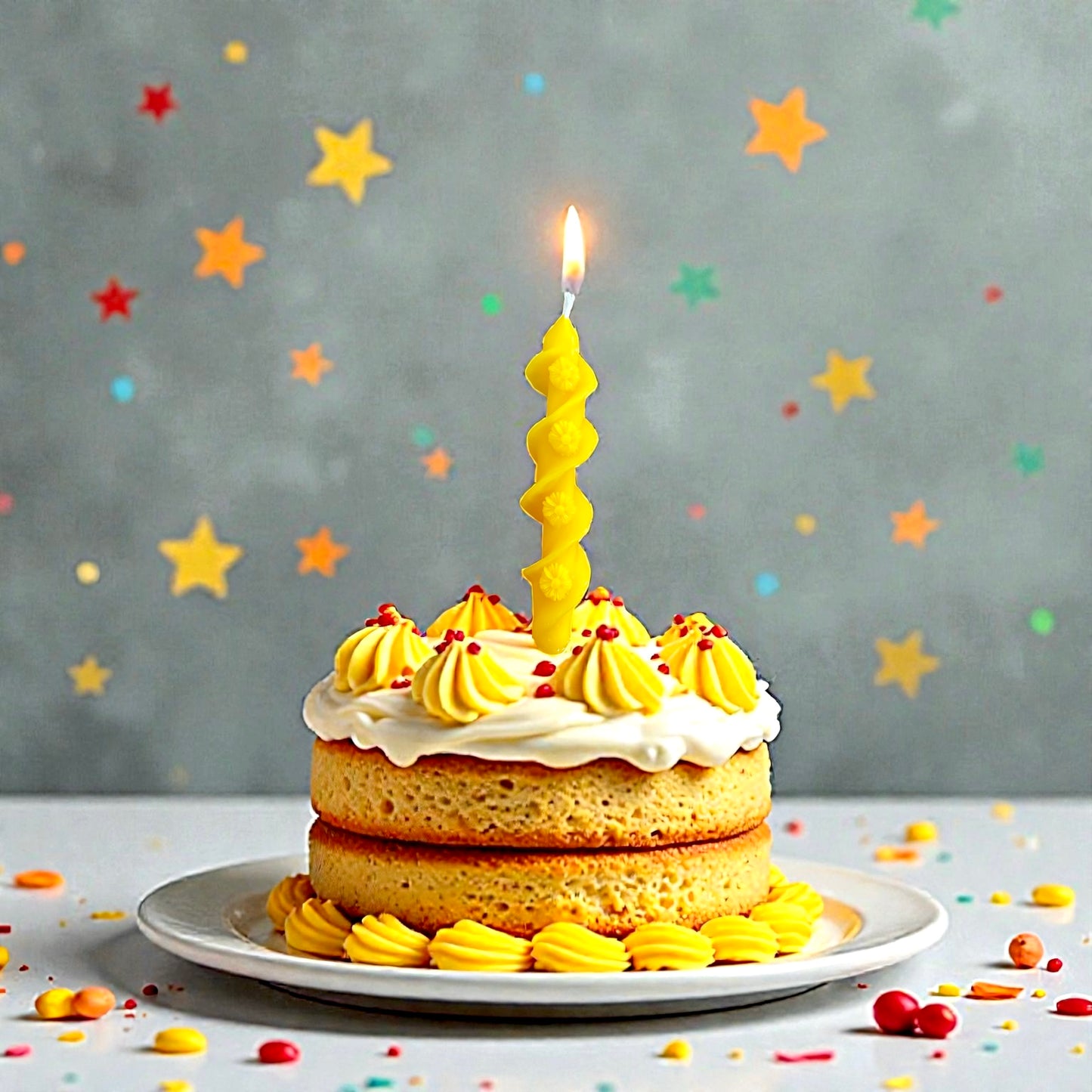 Small spiral taper candles