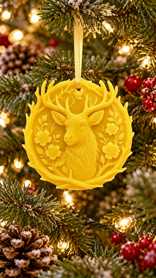 Silicone deer stag mold for making wax resin ornament