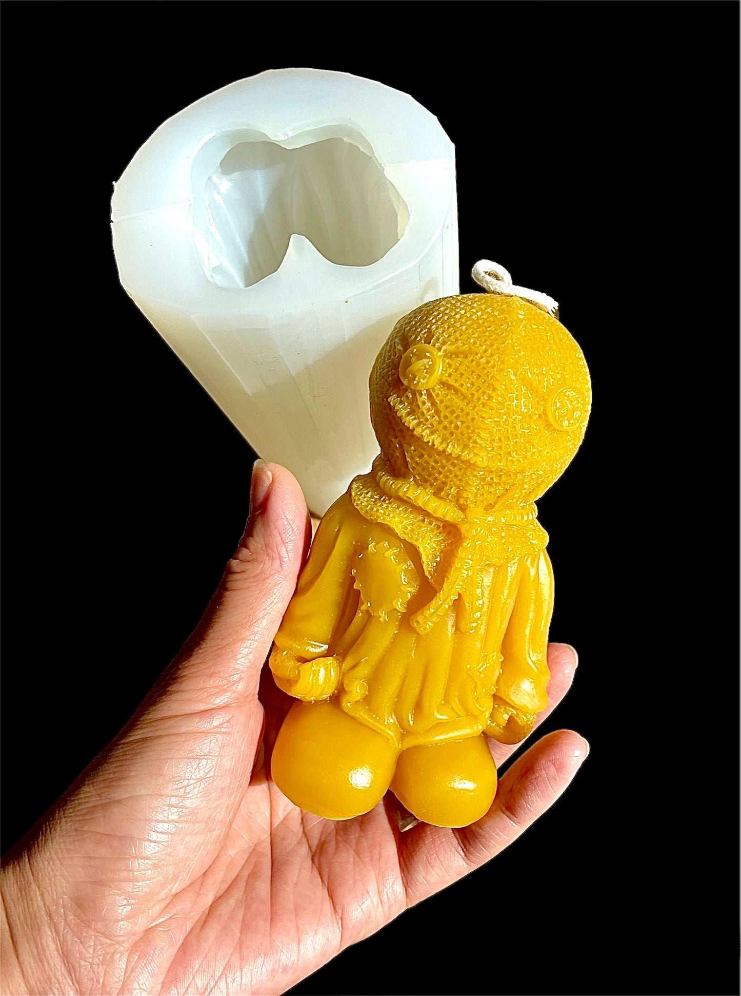 4.5” 3D Silicone mold - trick or treat Sam figure - Halloween figure mold - candle soap mold - resin ornament mold