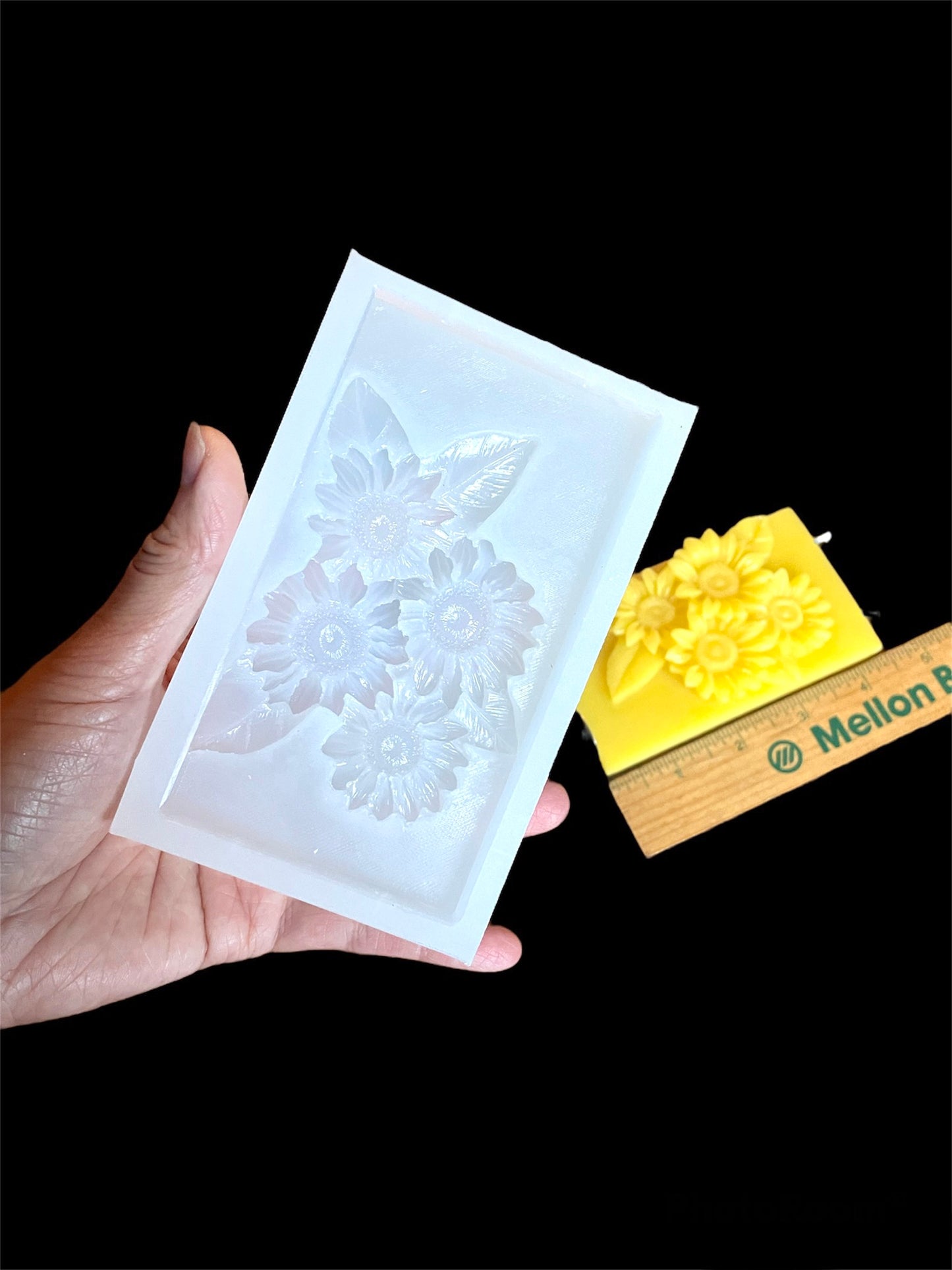 Silicone sunflower mold for candle soap resin chocolate