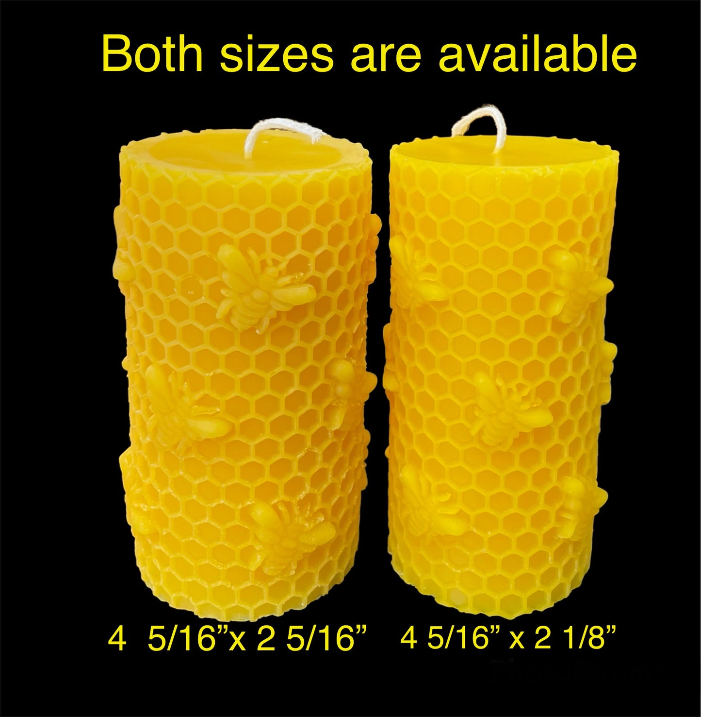 Silicone round cylinder Pillar candle Mold designed with honeybees on honeycomb  - 2 5/16” x 4 5/16”