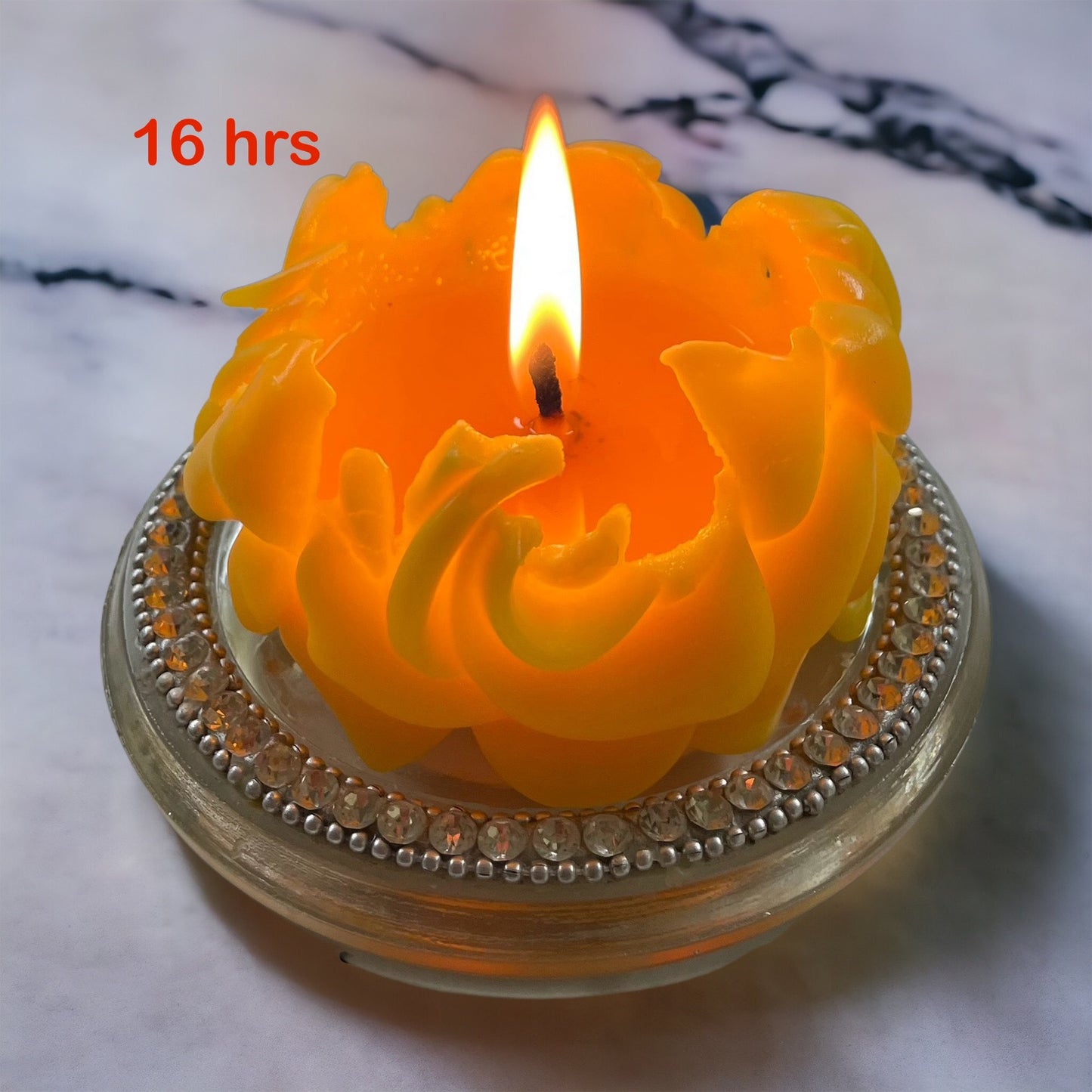 Silicone rose flower pillar candle mold 3”