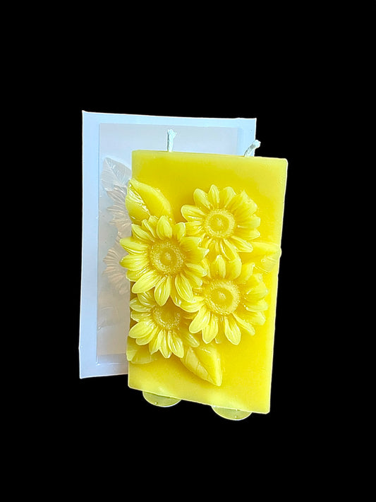 Silicone sunflower mold for candle soap resin chocolate